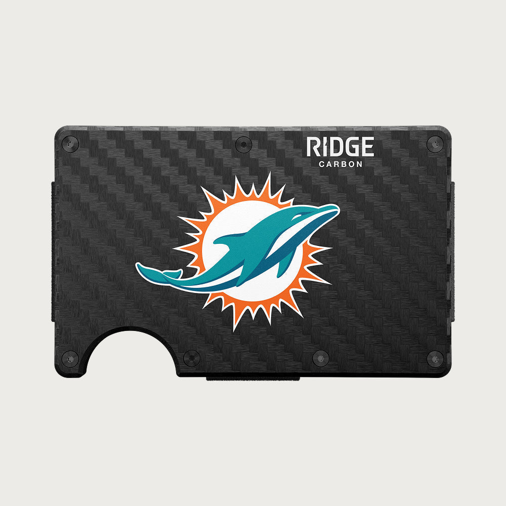 Ridge Wallet - Miami Dolphins - Carbon Fiber 3k